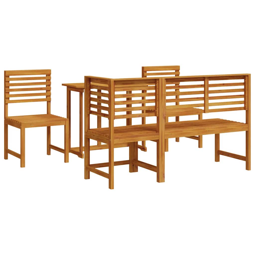 5-teiliges Garten-Esszimmer-Set – Aus solidem Akazienholz